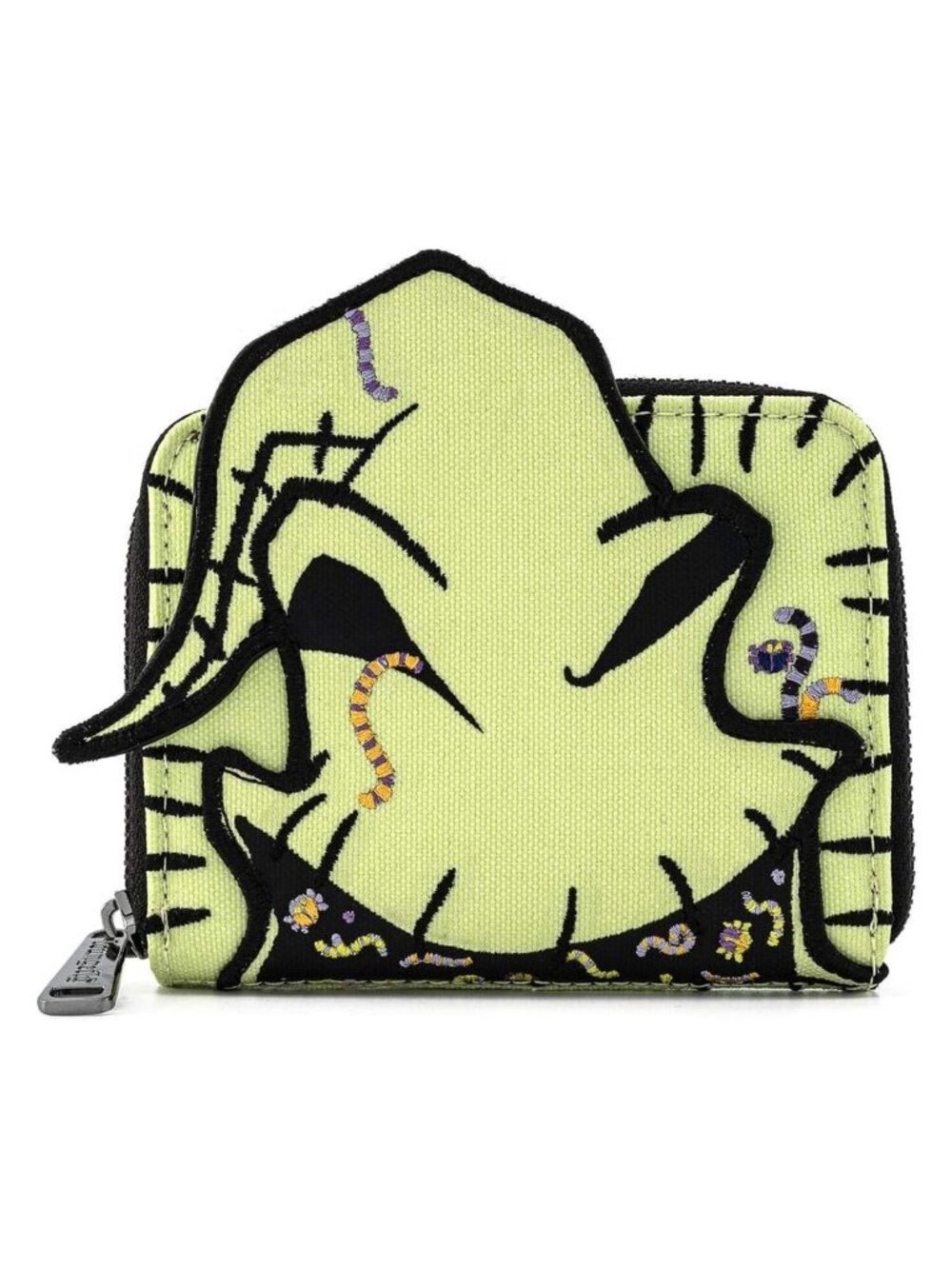 Faux Leather Oogie Boogie Zip Wallet Glow in Dark Card Slots